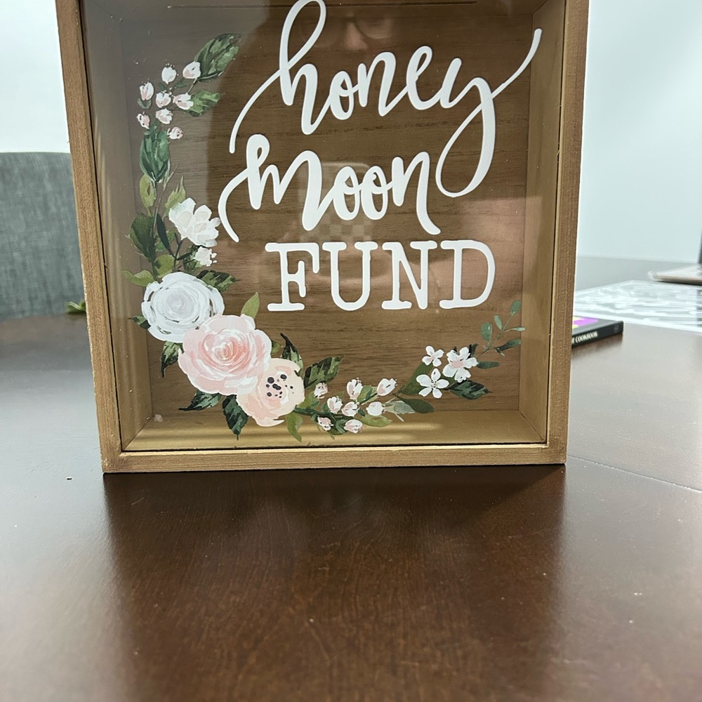 Honeymoon Fund Box with Floral Design